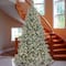 9ft. Pre-Lit Snowy Harwich Artificial Christmas Tree, Dual Color® LED Lights